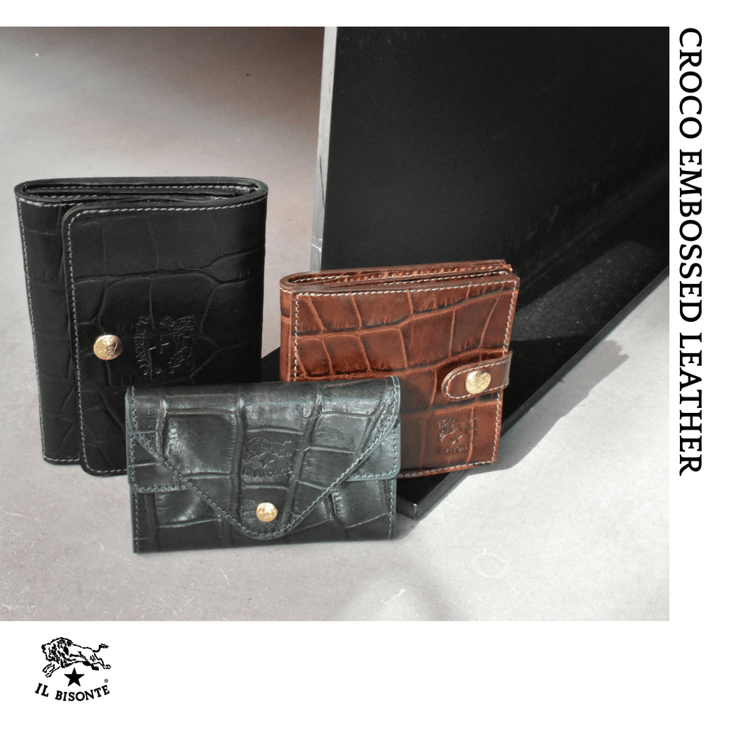 イルビゾンテ:クロコエンボスドレザー イルビゾンテ:クロコエンボスドレザー