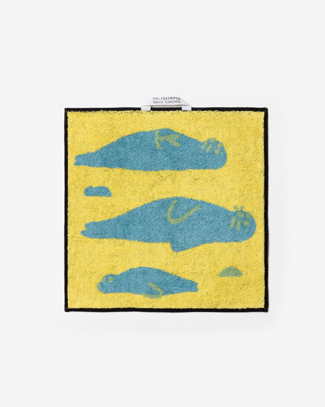 【バーンストア】WARMGREY TAIL / SEAL FRIENDS HAND TOWEL - BLUE