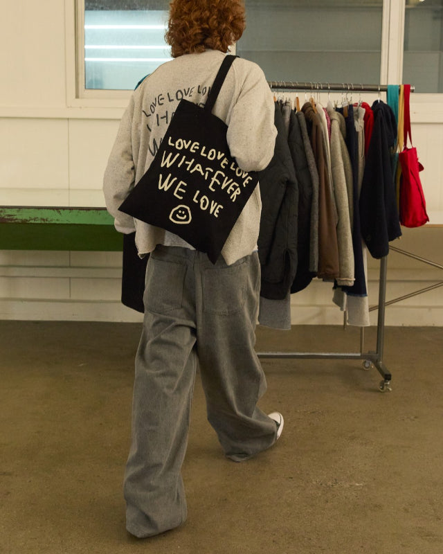 【バーンストア】ooowl / PIGMENT ECO BAG WE LOVE BLACK