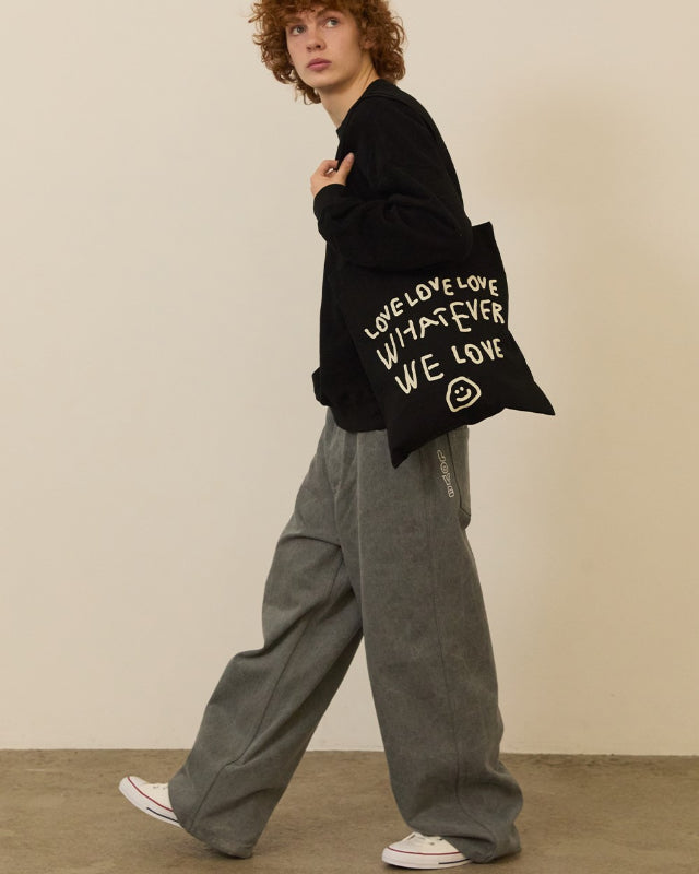 【バーンストア】ooowl / PIGMENT ECO BAG WE LOVE BLACK