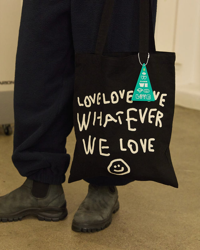 【バーンストア】ooowl / PIGMENT ECO BAG WE LOVE BLACK