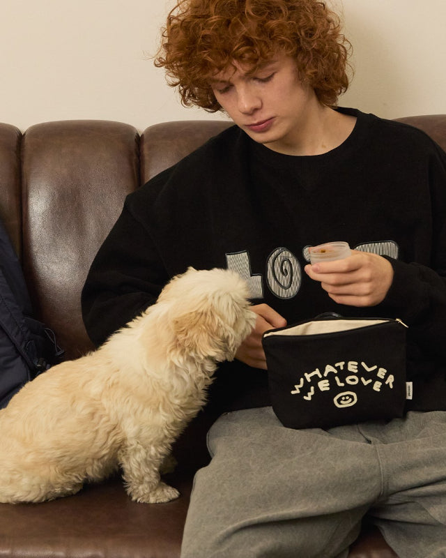 【バーンストア】ooowl / PIGMENT POUCH WE LOVE BLACK