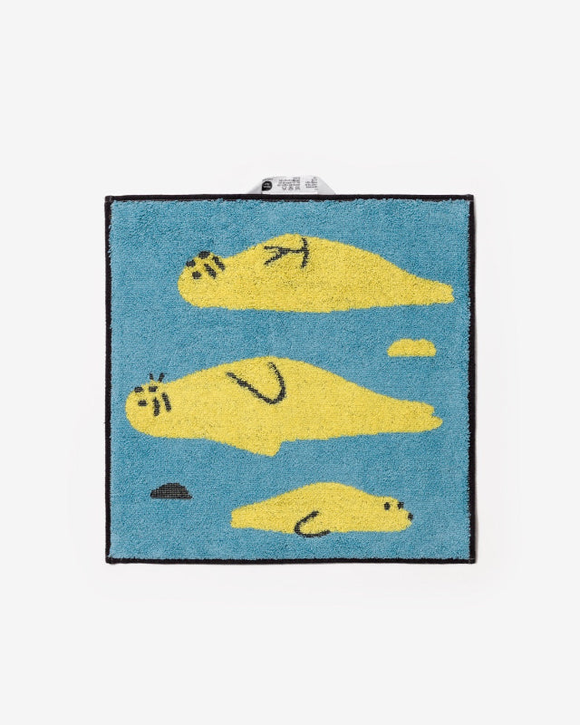 【バーンストア】WARMGREY TAIL / SEAL FRIENDS HAND TOWEL - BLUE
