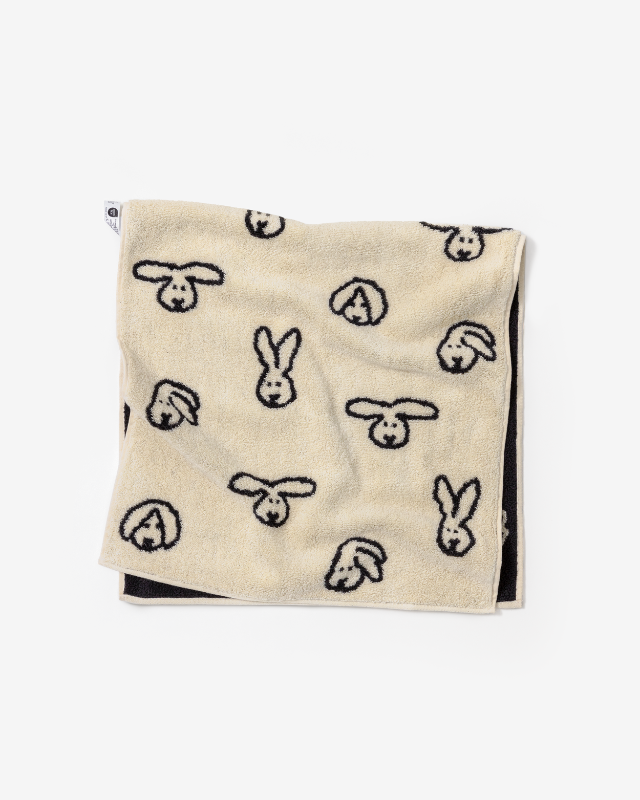 【バーンストア】WARMGREY TAIL / BUNNY BUNNY FACE TOWEL - CREAM
