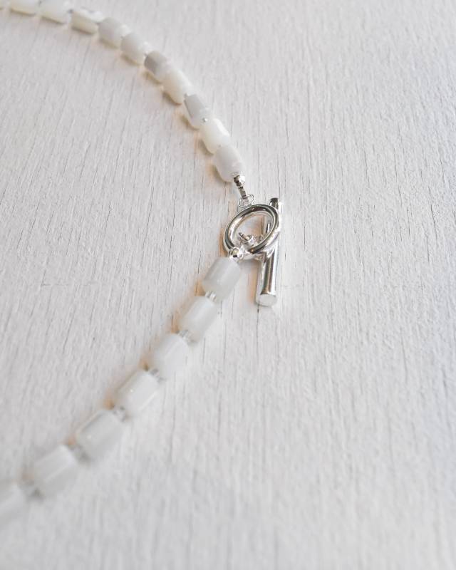 ROSETTAPRAYER(ロゼッタプレア) / PEARL SHELL TOGGLE NECKLACE- CYLINDER【バーンストア】