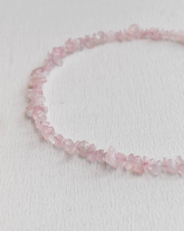 ROSETTAPRAYER(ロゼッタプレア) / NATIRAL CRYSTAL CHIP NECKLACE- ROSE PINK【バーンストア】