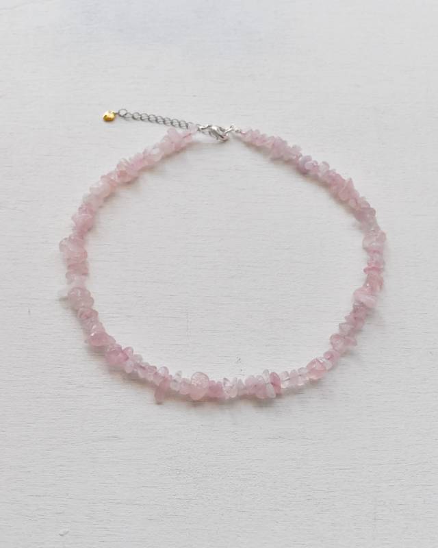 ROSETTAPRAYER(ロゼッタプレア) / NATIRAL CRYSTAL CHIP NECKLACE- ROSE PINK【バーンストア】