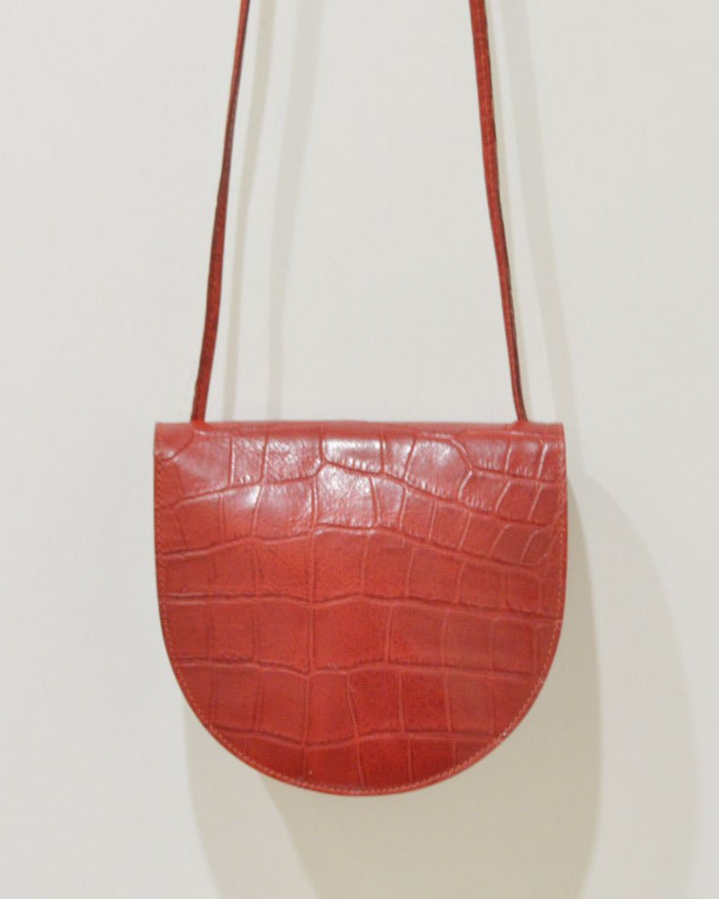 【イルビゾンテ】クロコエンボスドレザー クロスボディバッグ 54202307711