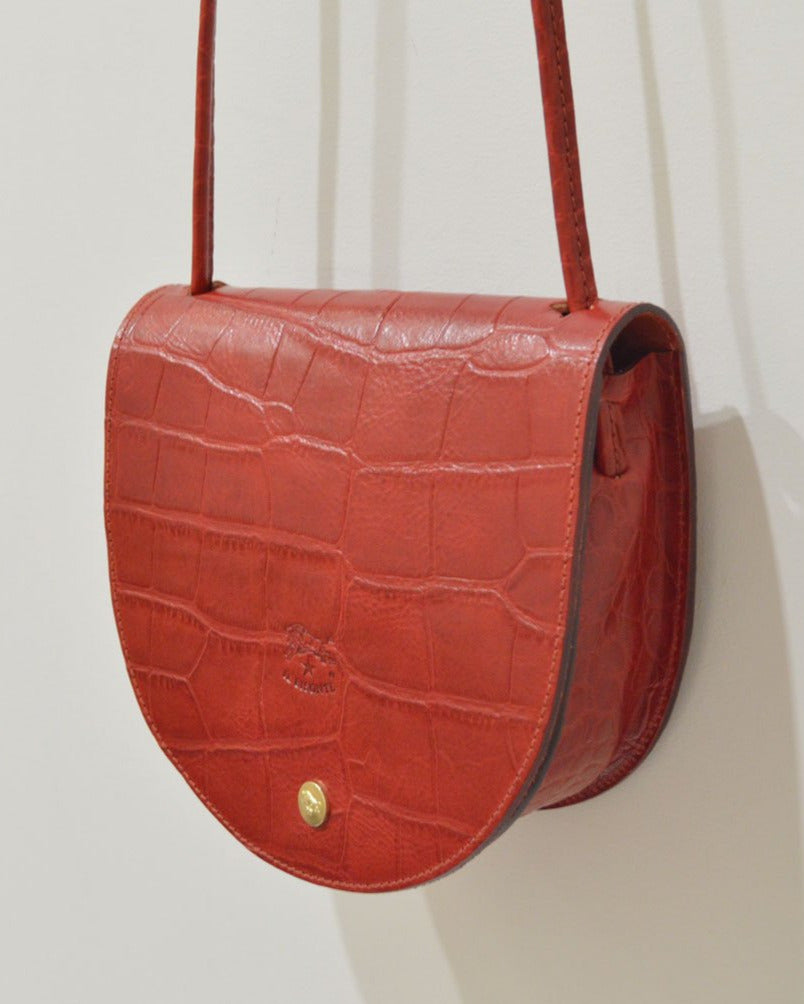 【イルビゾンテ】クロコエンボスドレザー クロスボディバッグ 54202307711