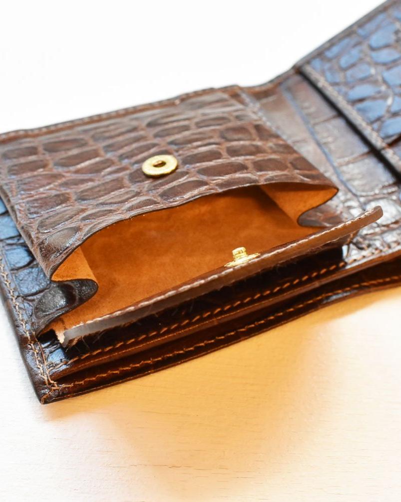 【イルビゾンテ】 クロコエンボスドレザー ウォレット 54202313540