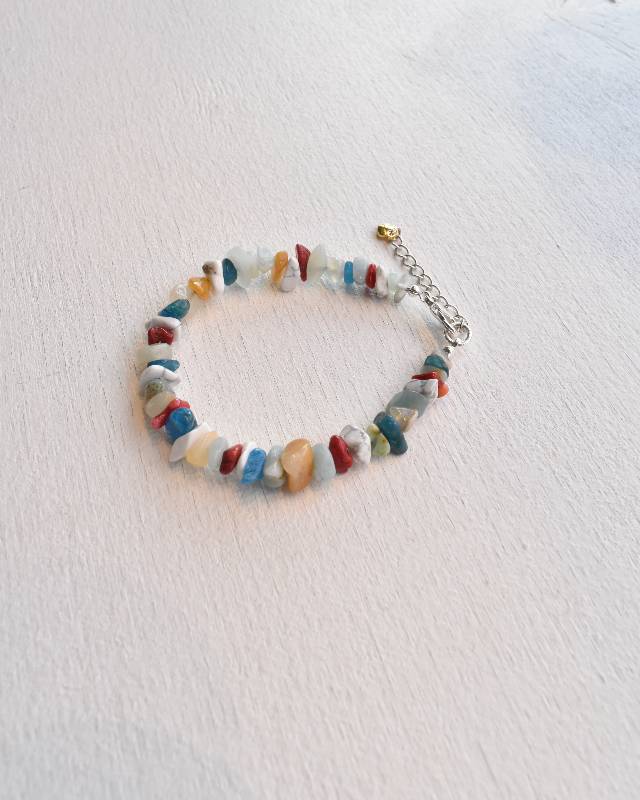ROSETTAPRAYER(ロゼッタプレア) / NATIRAL CRYSTAL CHIP BRACELET- MIX COLOR【バーンストア】