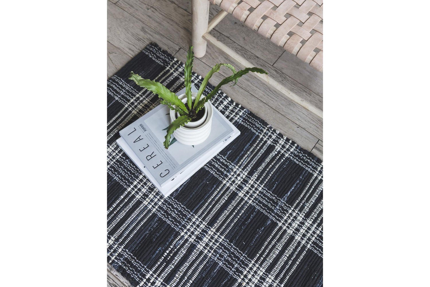 【バーンストア】HOME OF THE BRAVE / INDIGO PAILD RUG 60×91