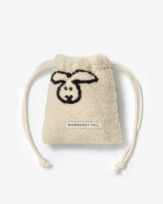 WARMGREY TAIL(ウォームグレーテール)/BUNNY BUNNY TERRY POUCH - CREAM【バーンストア】