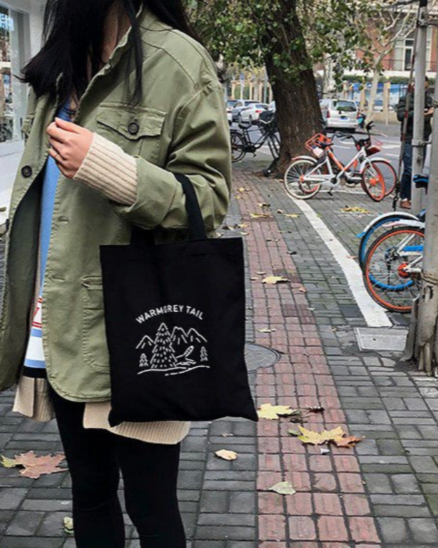 【バーンストア】WARMGREY TAIL / DOTOM BLACK LOGO BAG