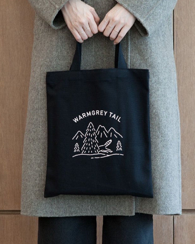 【バーンストア】WARMGREY TAIL / DOTOM BLACK LOGO BAG