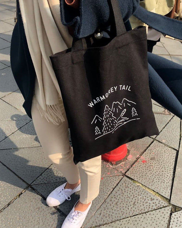 【バーンストア】WARMGREY TAIL / DOTOM BLACK LOGO BAG