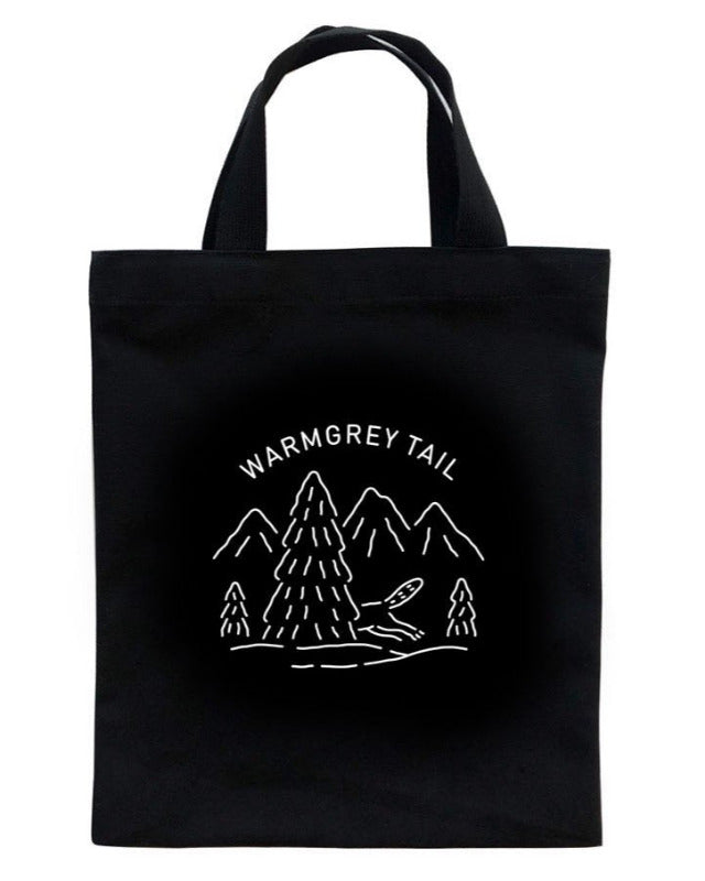 【バーンストア】WARMGREY TAIL / DOTOM BLACK LOGO BAG