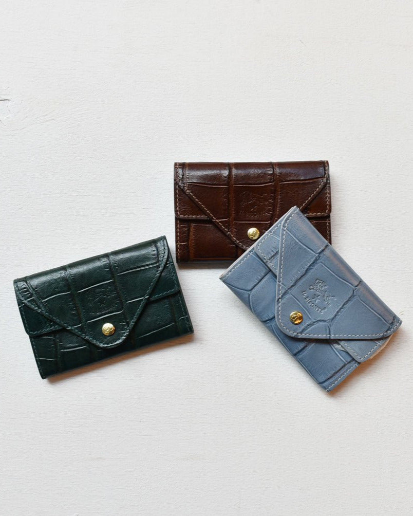 【イルビゾンテ】クロコエンボスドレザー カードケース 54202309690