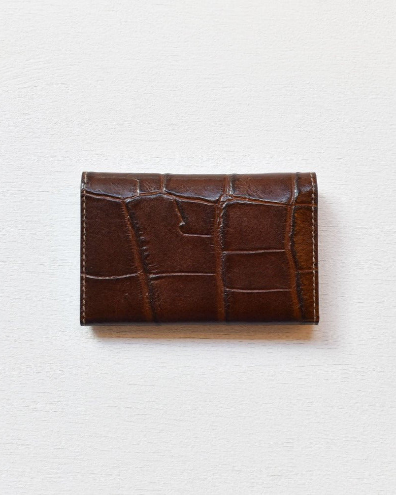 【イルビゾンテ】クロコエンボスドレザー カードケース 54202309690