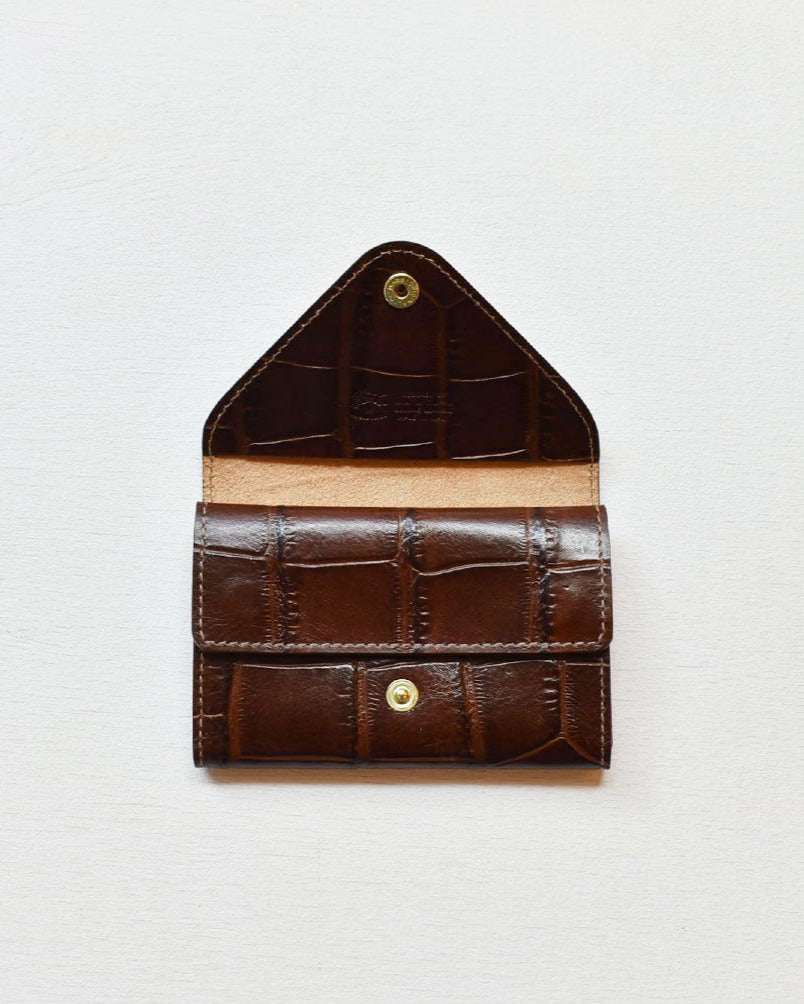 【イルビゾンテ】クロコエンボスドレザー カードケース 54202309690