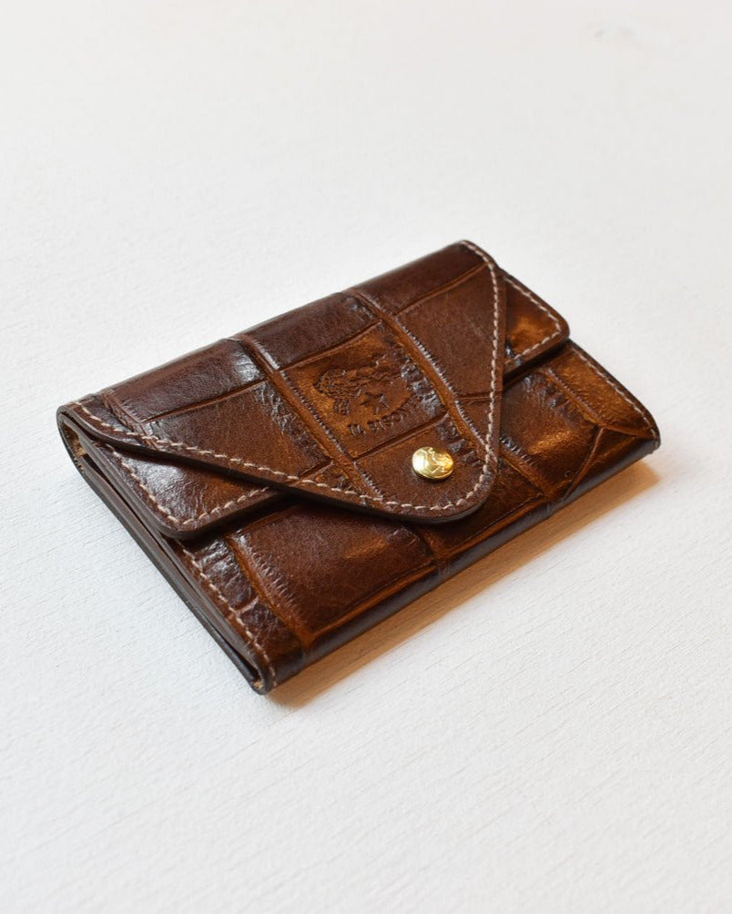 【イルビゾンテ】クロコエンボスドレザー カードケース 54202309690