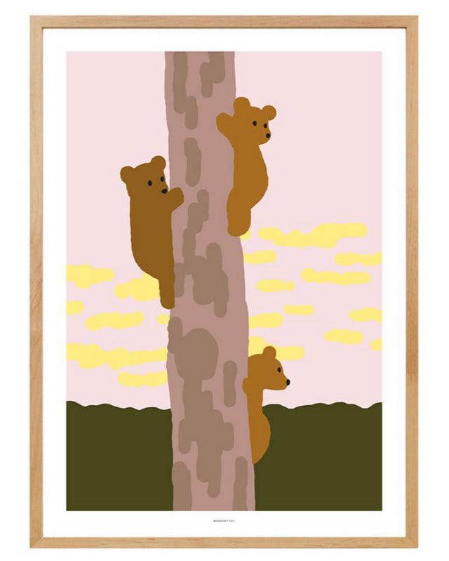【バーンストア】WARMGREY TAIL / TREE&BEARS POSTER 300x400mm