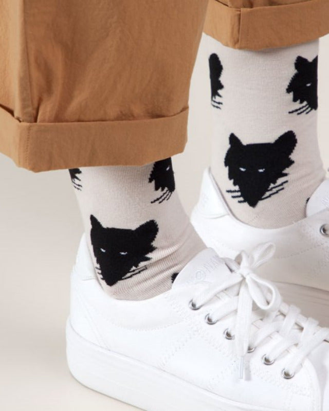 WARMGREY TAIL(ウォームグレーテール)/ WOLF SOCKS - CREAM WHITE【バーンストア】