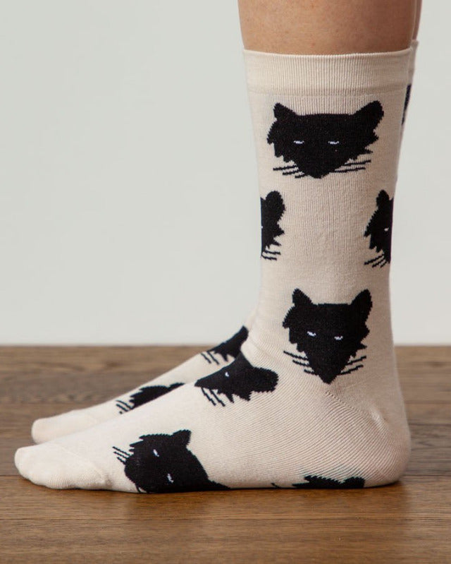 WARMGREY TAIL(ウォームグレーテール)/ WOLF SOCKS - CREAM WHITE【バーンストア】