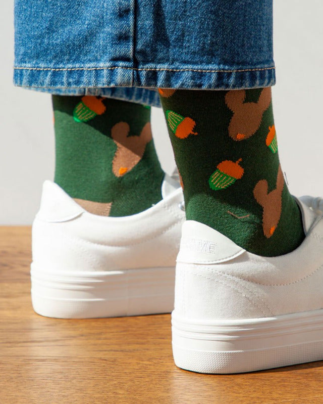 【バーンストア】WARMGREY TAIL DOTORI LIFE - GREEN SOCKS