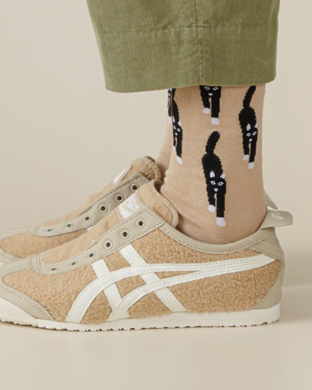 WARMGREY TAIL(ウォームグレーテール)/ CAT COMING SOCKS - BEIGE【バーンストア】