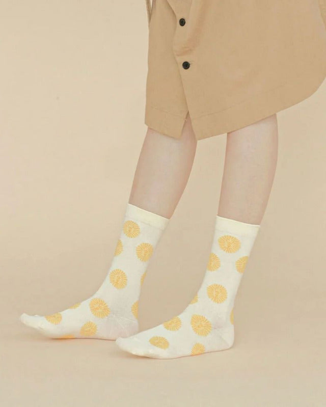WARMGREY TAIL(ウォームグレーテール)/ LION SOCKS - YELLOW【バーンストア】