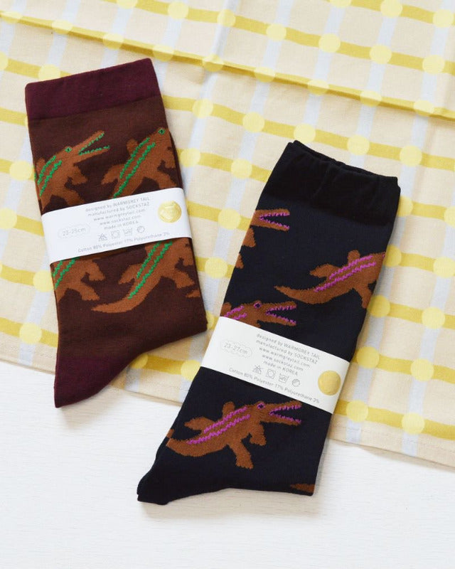 【バーンストア】WARMGREY TAIL / CROCODILE SOCKS ソックス
