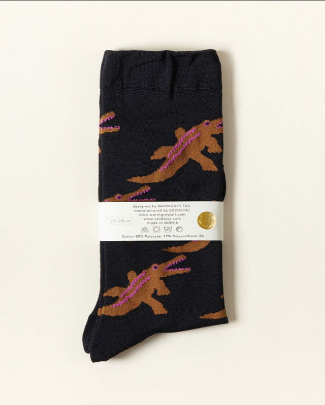 【バーンストア】WARMGREY TAIL / CROCODILE SOCKS ソックス