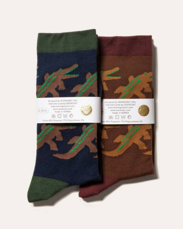 【バーンストア】WARMGREY TAIL / CROCODILE SOCKS ソックス
