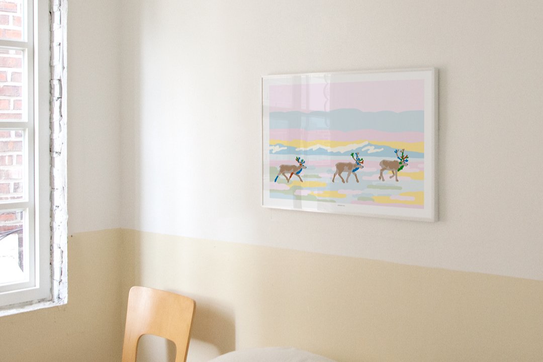【バーンストア】WARMGREY TAIL / REINDEER POSTER 500mm x 700mm