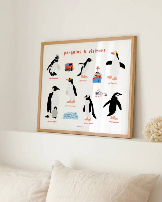 【バーンストア】WARMGREY TAIL / PENGUINS & VISITORS POSTER 300mm x 400mm