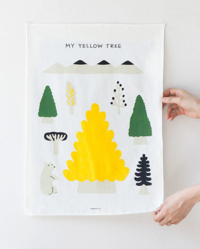 【バーンストア】WARMGREY TAIL / MY YELLOW TREE SMALL FABRIC - BLACK
