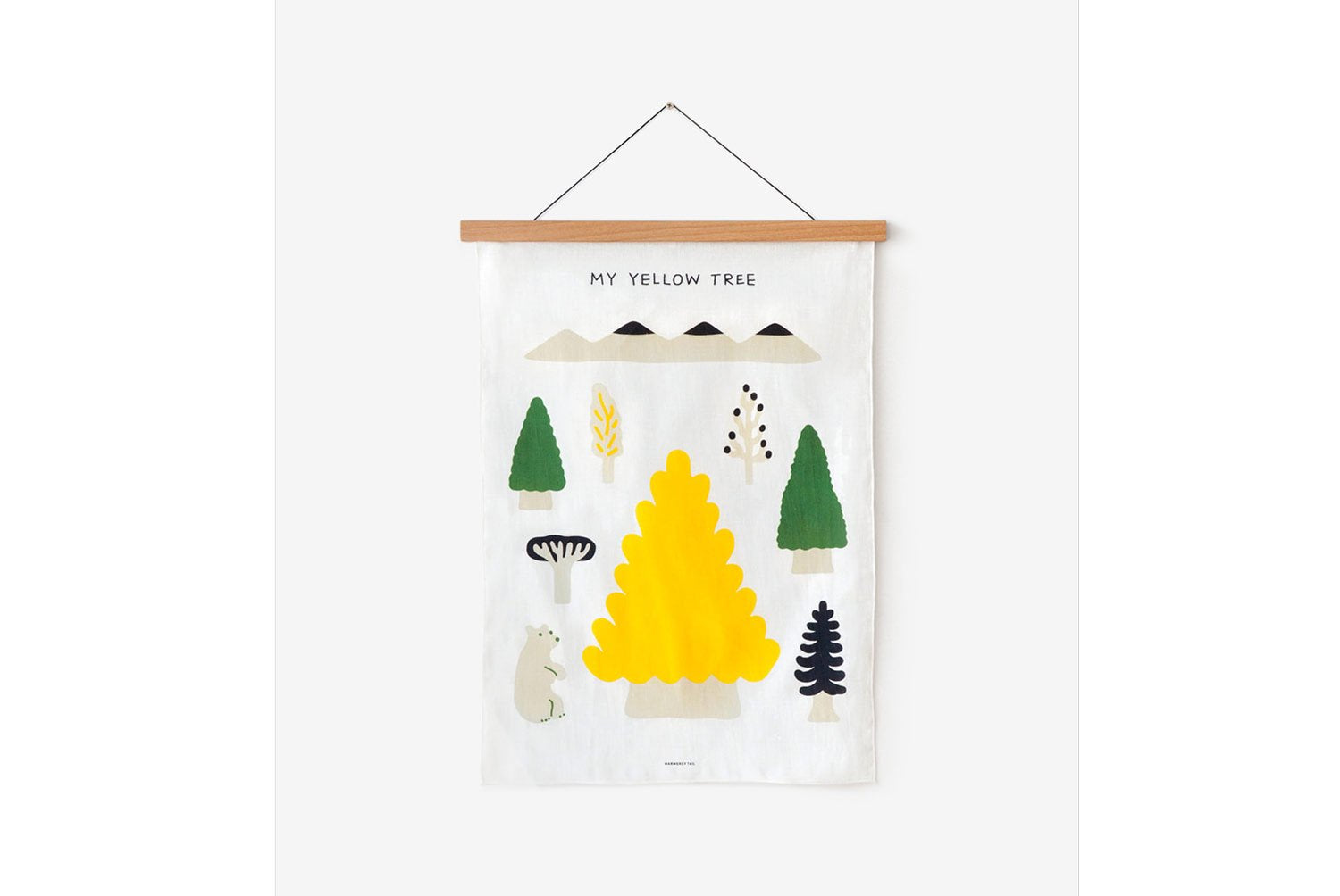 【バーンストア】WARMGREY TAIL / MY YELLOW TREE SMALL FABRIC - BLACK