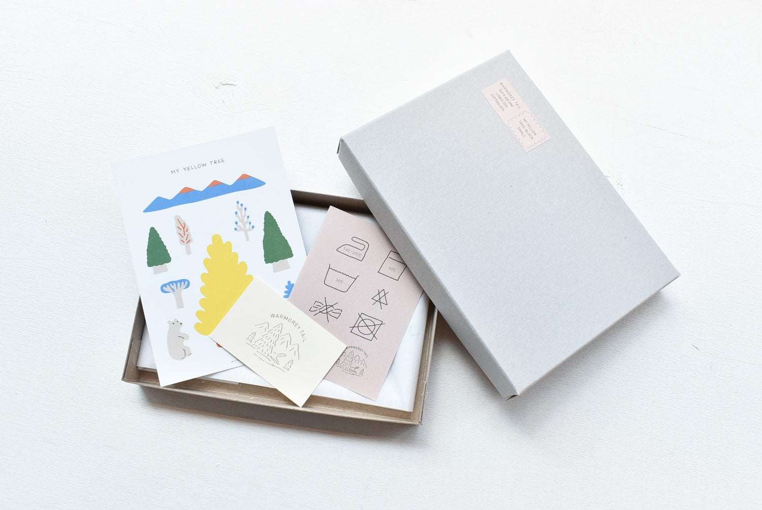 【バーンストア】WARMGREY TAIL / MY YELLOW TREE SMALL FABRIC - BLACK