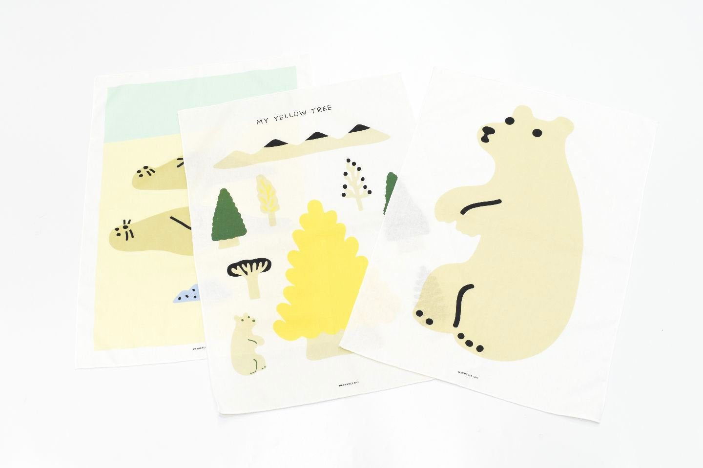 【バーンストア】WARMGREY TAIL / MY YELLOW TREE SMALL FABRIC - BLACK
