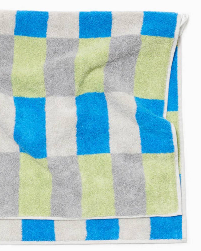 【バーンストア】WARMGREY TAIL / CHECK TOWEL - KHAKI BLUE