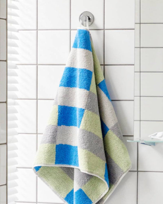 【バーンストア】WARMGREY TAIL / CHECK TOWEL - KHAKI BLUE