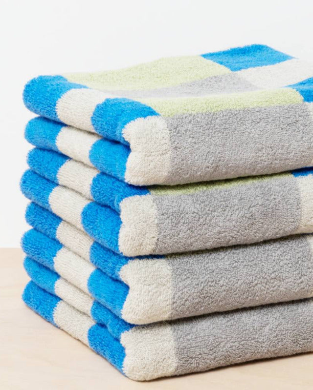 【バーンストア】WARMGREY TAIL / CHECK TOWEL - KHAKI BLUE