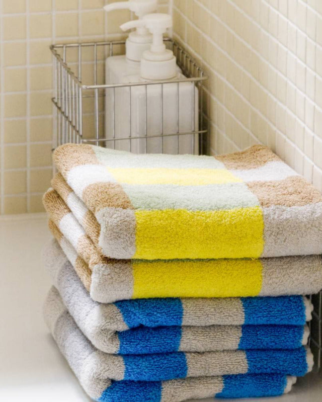 【バーンストア】WARMGREY TAIL / CHECK TOWEL - KHAKI BLUE