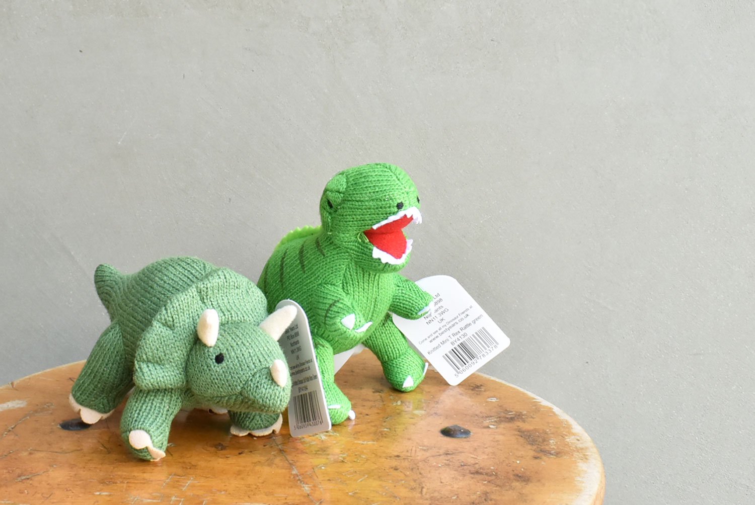 【バーンストア】Best Years / Knitted Mini T Rex Rattle Green