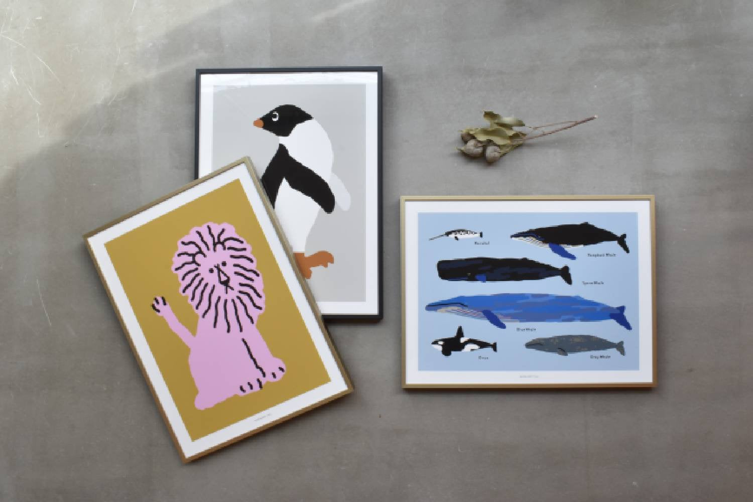 WARMGREY TAIL(ウォームグレーテール)/ ADELIE PENGUIN POSTER 300mm x 400mm WA21348/WA21153【バーンストア】