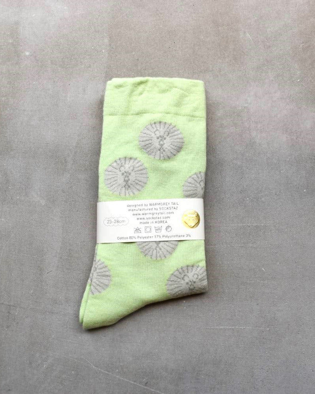 【バーンストア】WARMGREY TAIL LION - MINT SOCKS