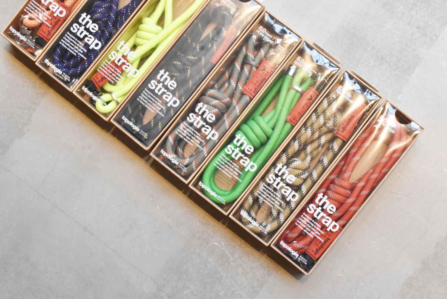 topologie / 8.0mm Rope 【ストラップ単体】(Green Solid)