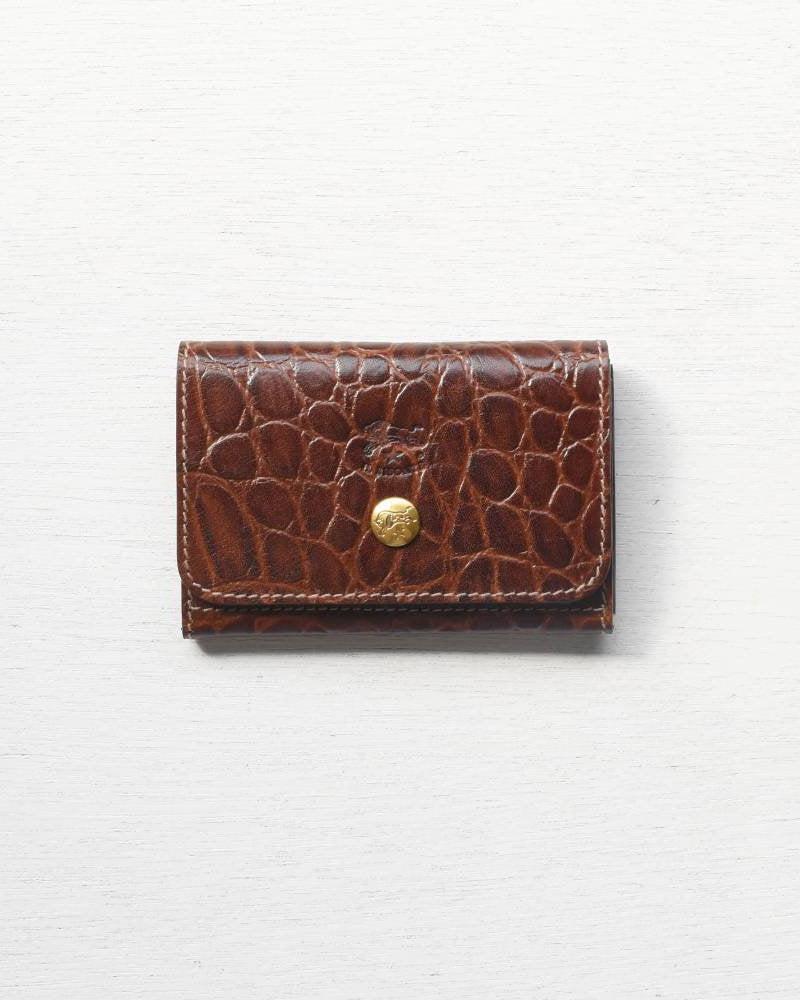 【イルビゾンテ】 クロコエンボスドレザー カードケース 54202309790