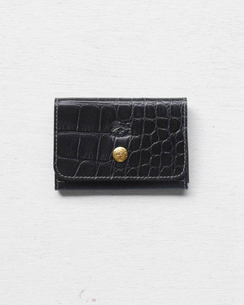 【イルビゾンテ】 クロコエンボスドレザー カードケース 54202309790